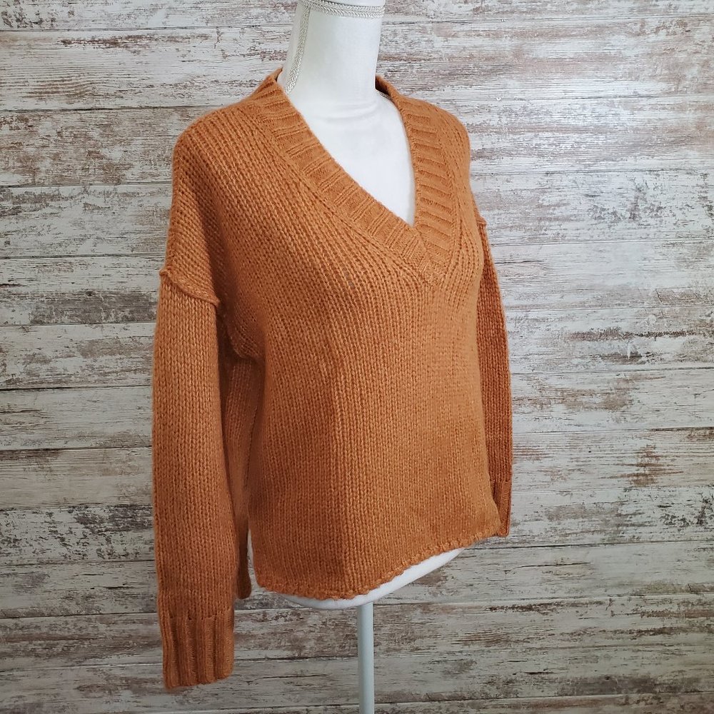 NSF Melon Orange V-neck Sweater XS/P, S, M NWT